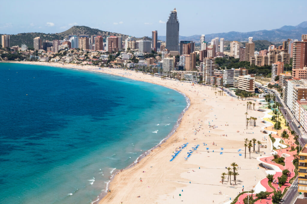 Playa de Poniente en Benidorm.